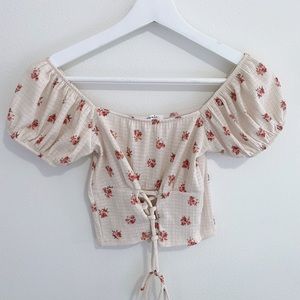 Floral Print Crop Top